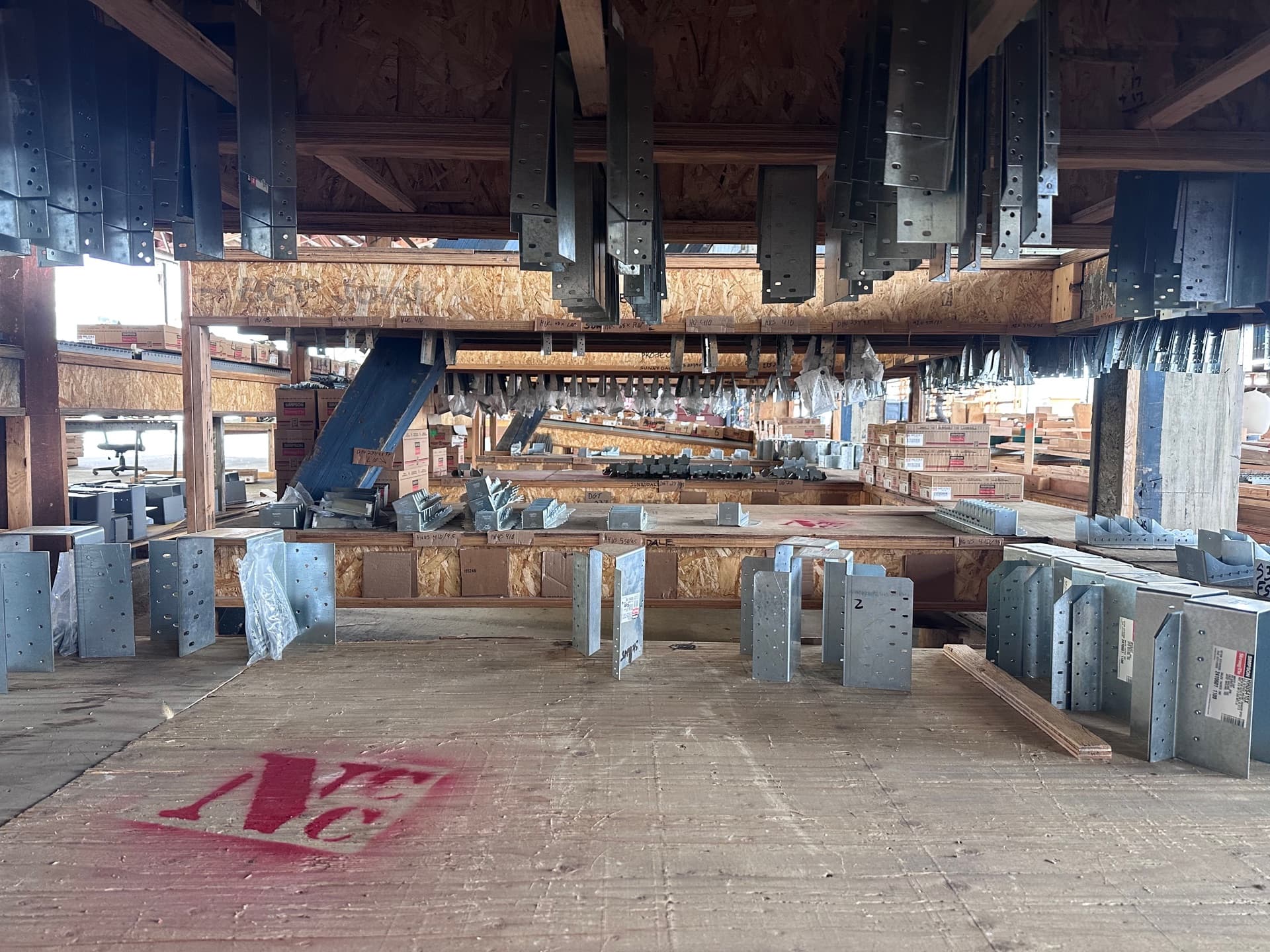 Underside of cassette showing steel connectors and hardware